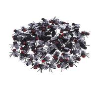 BESPORTBLE 120 Pièces Fausses Mouches Plastique Réalistes Insectes Simulés Miniatures pour Farces Accessoires pour Fête Halloween et Poisson Avril
