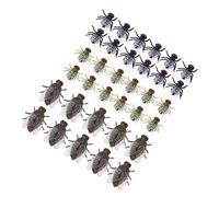 BESPORTBLE 120 Pièces Halloween Insectes Factices Réalistes Jouets de Simulation Mouches pour Décorations et Blagues Effrayantes