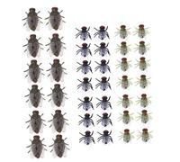 BESPORTBLE 120 Pièces Jouets Mouches Factices Réalistes pour Farces Halloween Jouets Insectes Effrayants pour Fête et Blagues Entre