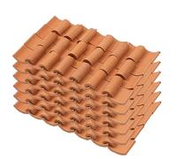 BESPORTBLE 120 Pièces Miniature Roof Tiles for DIY Table Landscaping Micro Landscape Decor with Flat and Round Tiles Model Building Accessories for Creative Craft