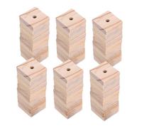 BESPORTBLE 120 Pièces Parrot Chewing Blocks Naturel Wood Chips Non Traités pour Perroquets et Petits Oiseaux Accessoires de Cage pour Jouets à Mâcher et Projets DIY