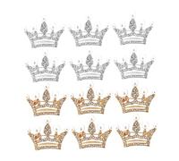 BESPORTBLE 12pièces Broche Couronne Épingle De Poitrine Pour Femme Broche Délicate Bijoux Pour Vêtements Et Chapeaux Épingle Esthétique