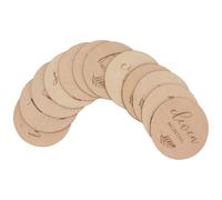 BESPORTBLE 12pièces Cartes Bois Double Face pour Photos Garçon Fille Accessoires Disques Bois pour Immortaliser Moments Précieux
