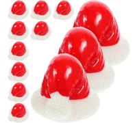 BESPORTBLE 12pièces Décorations de Noël Miniatures Chapeaux de Noël Résine Ornements de Table pour Maison de Poupée
