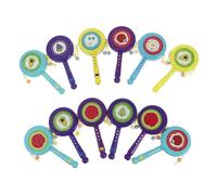 BESPORTBLE 12pièces Lot De Tambours à Main Colorés Pour Bébés Jouets Éducatifs Anti-chute Et Résistants à Usure Jeu Éveil Manuels Pour Garçons Et Filles