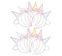 BESPORTBLE 12pièces Serre-tête Licorne Plastique avec Corne et Oreilles Pailleté Coloré pour Anniversaire Fête ou Cosplay