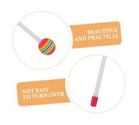 BESPORTBLE 14 pièces Baguettes De Percussion Garçon Fille Couleurs Arc Ciel Avec Têtes Souples EVA Pour Xylophone Et Tambour Apprentissage Rythme