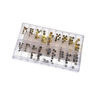 BESPORTBLE 140 Pièces Boutons De Remontage Étanches en Métal Kit De Réparation pour Montres à Quartz Accessoires pour Horlogers