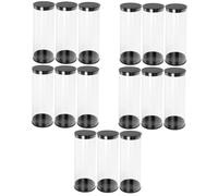 BESPORTBLE 15 Pièces Baril De Golf Étui pour Conteneur De Étui À Balle Portable Étui De Golf Tube en Plastique Transparent Conteneur Transparent Vitrine De Balle