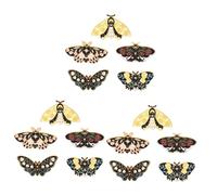 BESPORTBLE 15 Pièces broche insignes d'insectes épingle à revers à insecte épingle à nourrice épingle à vêtements Badges d'épingle badges en émail bijoux insigne alliage