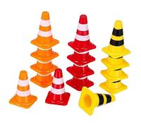 BESPORTBLE 15 Pièces Cônes de Miniatures Accessoires Éducatifs pour Garçon Fille Enseignement Sécurité Routière et Jeux de Rôle Cônes Rouges Jaunes et Orange