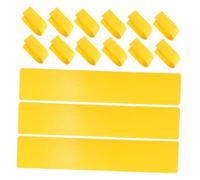BESPORTBLE 15 Pièces Kit de Marqueurs de Lignes de Terrain Jaune pour Tennis Pickleball Basketball Badminton Volleyball Marquage Aux Intempéries pour Entraînement Salle et Extérieur