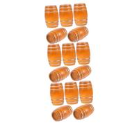 BESPORTBLE 15 Pièces Mini Tonneaux Bois Décoratifs Accessoires Maison de Poupée Bar Miniature Décoratif pour Maquettisme et Décoration de Bureau