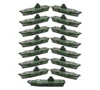 BESPORTBLE 15 Pièces Miniature Aircraft Carrier Models Realistic Desktop Boat for War Scene Display and Family Interactive Play Small Sailing Ship Figurines for Collectors