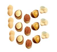 BESPORTBLE 15 pièces Miniature Nut Models for Doll House Decoration Mixed Styles Simulation Nuts Tiny Pretend Play Props for DIY Crafts and Home Display