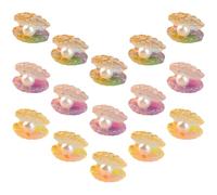 BESPORTBLE 15 pièces Miniature Shell Figurines with Pearls Glow in The Dark Resin Tiny Shells Decoration for DIY Crafts and Fish Tank