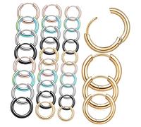 BESPORTBLE 15paires Boucles Oreilles Créoles Inoxydable Pour Piercings Ensemble De Boucles Oreilles Pour Femmes Et Hommes Élégant Et Confortable Pour Toutes Occasions