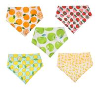 BESPORTBLE 15pièces Bandanas pour Animaux De Compagnie Écharpes Respirant avec Motifs De Fruits pour Chiens Et Chats Accessoires Colorés Et Confortables pour Petits Et Animaux