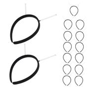 BESPORTBLE 15pièces Bandeaux Noirs à Ressort Pour Filles Et Femmes Kit Diy De Serre-têtes Élastiques Accessoires De Coiffure Classiques Pour École Fêtes