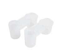 BESPORTBLE 15pièces Distributeur Eau pour Oiseaux Abreuvoir Double Port pour Pigeons Et Perroquets Accessoires De Nourrissage Blanc