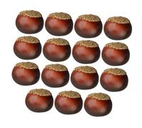 BESPORTBLE 16 Pièces de Fausses Châtaignes Réalistes en Mousse, Décorations de Noix Artificielles pour Fête, Séance Photo et Décoration Intérieure Automnale