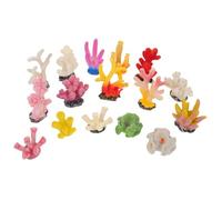 BESPORTBLE 16 Pièces Décor Récif Corallien Artificiel Mini Coraux Résine pour Aquarium Décoration Légère et Compacte pour Aménagement Paysager de Poissons Ornement Nautique Polyvalent pour