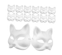 BESPORTBLE 16 Pièces Masques Pâte à Papier à Décorer Masques Animaux Vierges pour Garçon Fille et Renard DIY pour Fêtes Anniversaire et Carnaval Activité Artistique Créative
