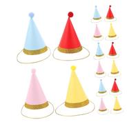 BESPORTBLE 16 Pièces Mini Pet Birthday Hats Small Dog and Cat Party Caps for Puppies and Kittens Celebration Accessories