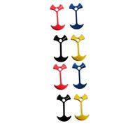 BESPORTBLE 16 Pièces Piquets de Camping Alliage Aluminium Clous de Fixation pour Terrasse Piquets à Tête Fendue Adaptés pour Tentes et Chemins Couleurs Rouge Bleu Noir Or