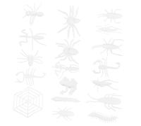 BESPORTBLE 17 pièces Modèles Insectes Plastique Non Peints DIY Figurines Insectes à Peindre pour Décoration Jouets Éducatifs et