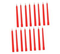 BESPORTBLE 18 Bougies Miniatures Rouges pour Maison de Poupée Bougies Coniques en Plastique Accessoires Décoratifs pour Décoration Intérieure Scène Romantique et DIY Lot de 18 Pièces