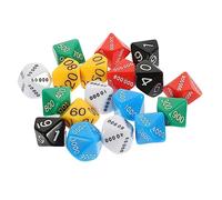 BESPORTBLE 18 Pcs Dés à Jouer Multi Faces Chiffrés pour Jeux de Société Parties et Éducation