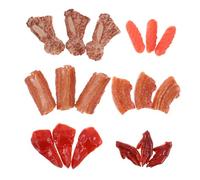 BESPORTBLE 18 Pcs Modèles de Viande Artificielle Réalistes pour Décoration de Cuisine et Restaurant Accessoires Simulés pour Photographie Jeu de Rôle et Collection
