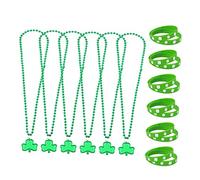 BESPORTBLE 18 pcs Set de Collier et Bracelets Résistants pour Fête Saint Patrick Accessoires Colorés et Confortables pour Costume Colliers et Bracelets