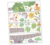 BESPORTBLE 1ensemble Autocollants Muraux Mesure De Hauteur Animaux Cartoons Pour Décoration De Chambre Garçon Fille Stickers Adhésifs Pour Suivre La Croissance Et Embellir Espace Des
