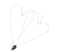 BESPORTBLE 1ensemble Collier Couple Amoureux Coeur Puzzle Avec Chaîne Pendentif Amitié Pour Couples Et