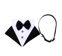 BESPORTBLE 1ensemble Collier pour Chien avec Nœud Et Foulard Triangulaire Bavoir Créatif pour Animaux De Compagnie Accessoire Élégant pour Et Photos
