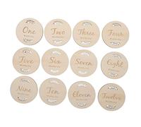 BESPORTBLE 1ensemble Disques Bois Pour Suivi Mensuel De Cartes Écologiques Pour Célébrer Les Étapes De Croissance Pour Scrapbook Et Partages Réseaux Sociaux