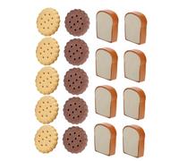 BESPORTBLE 1Ensemble Gommes Forme de Biscuits Toasts S Gommes Alimentaires Caoutchouc pour Récompenses Classe Décorations de Fête et Accessoires Ludiques