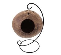 BESPORTBLE 1ensemble Nid Suspendu Coque De Noix De pour Hamster Maison Confortable avec Cadre Métallique Et Coussin Accessoire pour Petits Animaux à