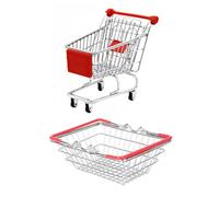 BESPORTBLE 1Ensemble Panier Chariot de Magasinage pour Garçon Fille Panier de Simulation pour Jeu de Rôle pour Jouer Au Accessoire