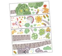 BESPORTBLE 1ensemble Stickers Muraux Mesure De Hauteur Animaux Cartoons Pour Garçon Fille Décoration Adhésive De Chambre Suivi De Croissance Pratique Et Amusant