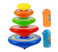 BESPORTBLE 1ensemble Toupie Éducative Colorée pour Garçon Fille Et Tout Toupies à Empiler pour Développer La Coordination Et Apprentissage Interactif Jouet Sûr pour Garçons Et Filles