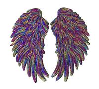 BESPORTBLE 1paire Aplliques Brodées Sequins Ailes Pour Vêtements Jeans T-shirts Motifs Colorés à Personnaliser Pour