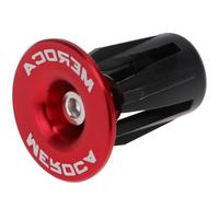 BESPORTBLE 1paire Bouchon Guidon Vélo Alliage Aluminium Embout de Poignée pour VTT Accessoire Vélo Pratique et Facile à Installer Rouge