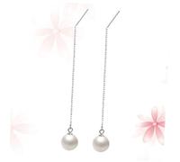 BESPORTBLE 1Paire Boucles Oreilles Douce Sterling Pendentif à Frange