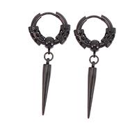 BESPORTBLE 1paire Boucles Oreilles Punk Hip Hop Pour Hommes Boucles Dangle Chic Noir Spike Pour Festivals Et Fêtes