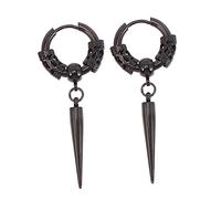 BESPORTBLE 1paire Boucles Oreilles Spike Punk Pour Hommes Accessoires Hip Hop Dangle Noir De Style Rétro Et Pour Festivals Et