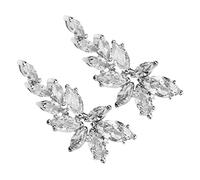 BESPORTBLE 1Paire Elegant Waterdrop Zircon Earrings For Women Chic Crystal Drop Jewelry Present For Valentine Day And Special Occasions