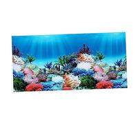 BESPORTBLE 1pièce Autocollant Mural Décoratif Double Face pour Aquarium Fond Marin Réaliste pour Poissons Décoration De Réservoir